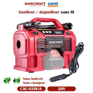 GONFLEUR SOLO S/FIL 20V WORCRAFT