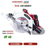 SCIE CIRCULAIRE SOLO S/FIL 20V WORCRAFT
