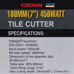 COUPE FAIENCE ELECTRIQUE 450W CROWN