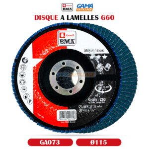 DISQUE A LAMELLES Ø115 G 60 INOX BMA