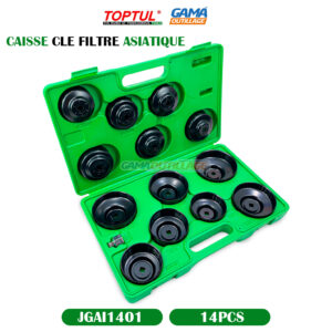 CAISSE CLE FILTRE ASIATIQUE 14PCS TOPTUL