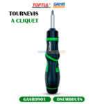 TOURNEVIS A CLIQUET + 08EMBOUTS TOPTUL.