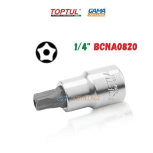 DOUILLE N° 07 1/4″ TORX T20 TROUE TOPTUL