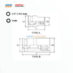 DOUILLE ETOILE 1/2 COURTE A CHOC TOPTUL prix dz
