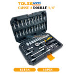 CAISSE A DOUILLE 1/4" 46 PCS TOLSEN
