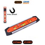 NIVEAU A BULLE 225MM NOIR TACTIX