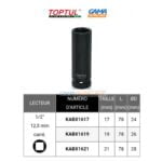 DOUILLE 1/2 A CHOC LONGUE MINCE TOPTUL