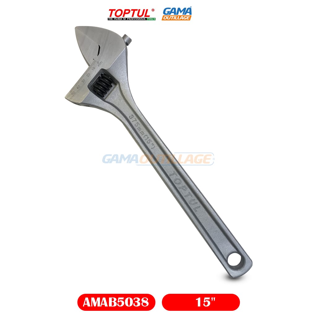 AMAB5038-GAMAOUTILLAGE-CNC CLE A MOLETTE CHROME 15" TOPTUL