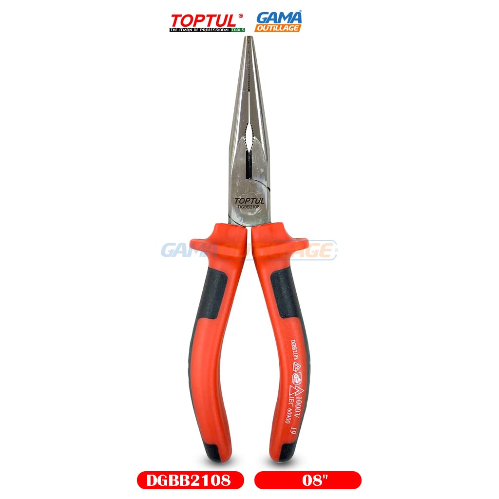 DGBB2108-GAMAOUTILLAGE-CNC PINCE BEC LONG 08" ISOLANTE TOPTUL