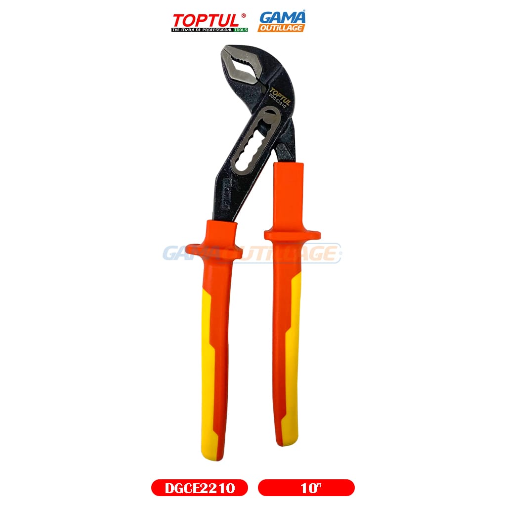 DGCE2210-GAMAOUTILLAGE-CNC PINCE MULTIPRISE 10" ISOLEE TOPTUL