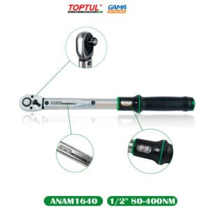 CLE DYNAMOMETRIQUE 1/2" 80-400NM TOPTUL