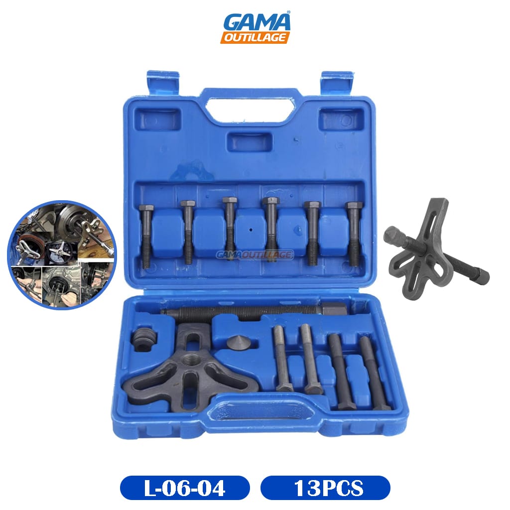 L-06-04-GAMAOUTILLAGE-CNC KIT EXTRACTEUR DE VOLANT HARMONIQUE 13PCS RD
