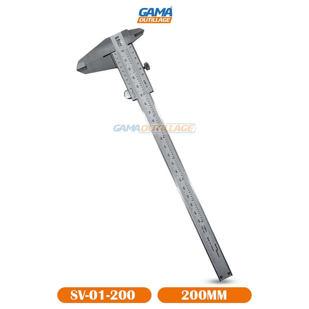 SV-01-200-GAMAOUTILLAGE-CNC PIED A COULISSE 200MM E-BASE