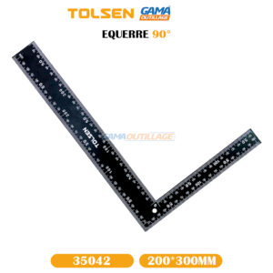 EQUERRE 90° NOIR 200*300MM TOLSEN