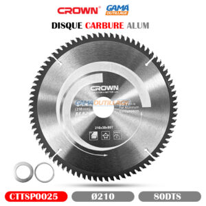 DISQUE CARBURE ALUM Ø210 80DTS CROWN
