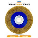 BROSSE MET TOURET 200MM JAUNE TA