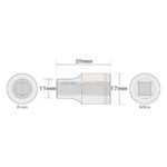 DOUILLE 3/8 N°08 12PANS COURTE AKRAFT
