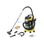 aspirateur eau et poussières Karcher WD6 30L 1300W avec accessoires, cuve inox, flexible, tubes métal, buse sol, filtre plissé et emballage